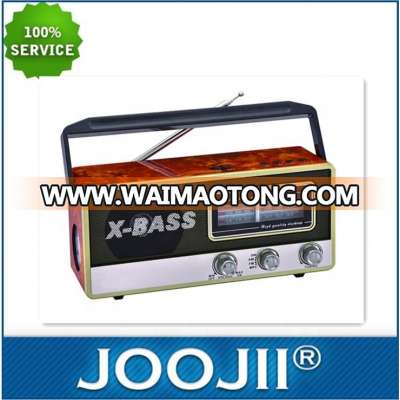 Portable Wooden Radio with led torch